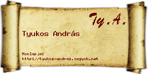 Tyukos András névjegykártya
