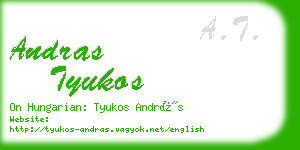 andras tyukos business card